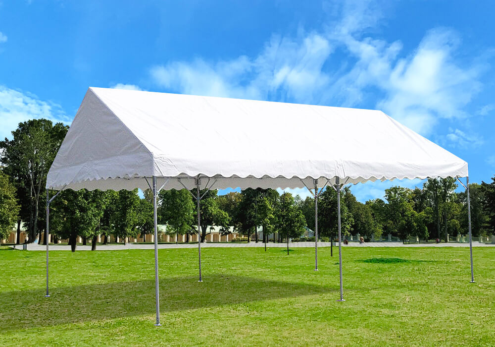 高級感 GK 片屋根型テント 1間×1.5間 白天幕 柱高1.85m イベントテント 白 防水 簡単 定番 イベント 行事 集会用 テント パイプ  日よけ 日除け